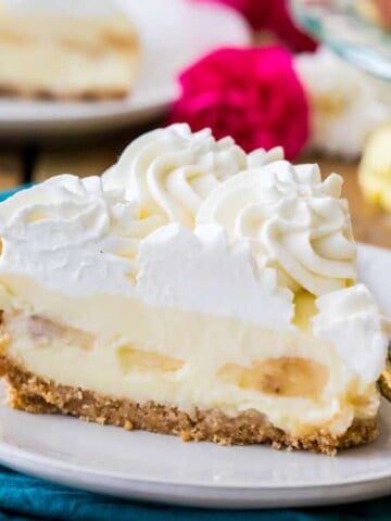 Banana Cream Pie slice on plate