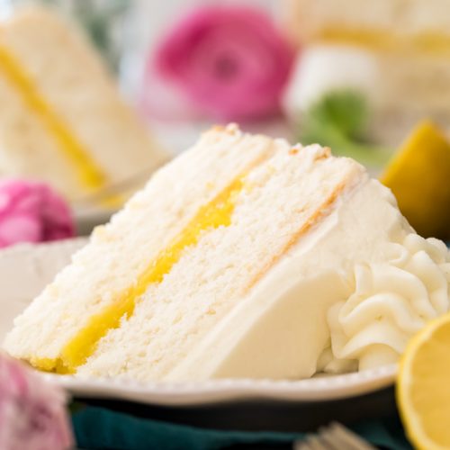 lemon cake on white plate