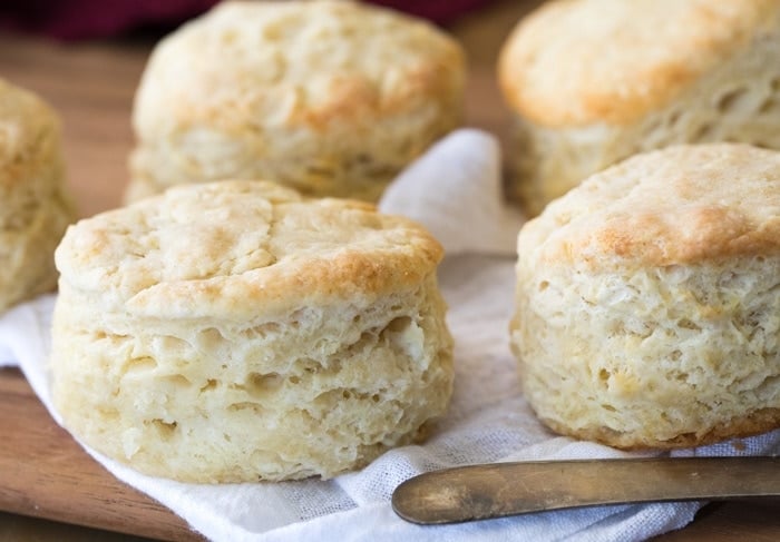 A tray full of warm homemade biscuits