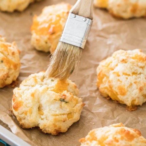 Garlic cheese drop biscuits