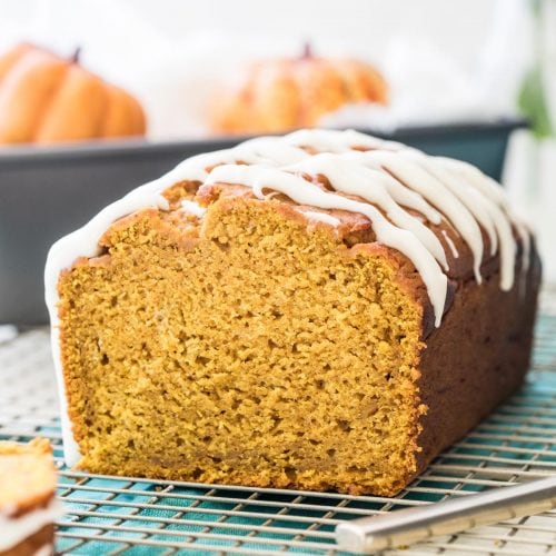 pumpkin bread on cooling rack